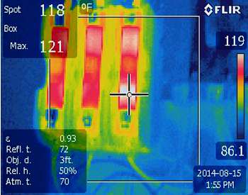 Thermal 	Image of a conveyor